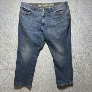 Lee Extreme Motion MVP Mens Straight Fit Tapered Leg Jeans Blue Denim 42x28